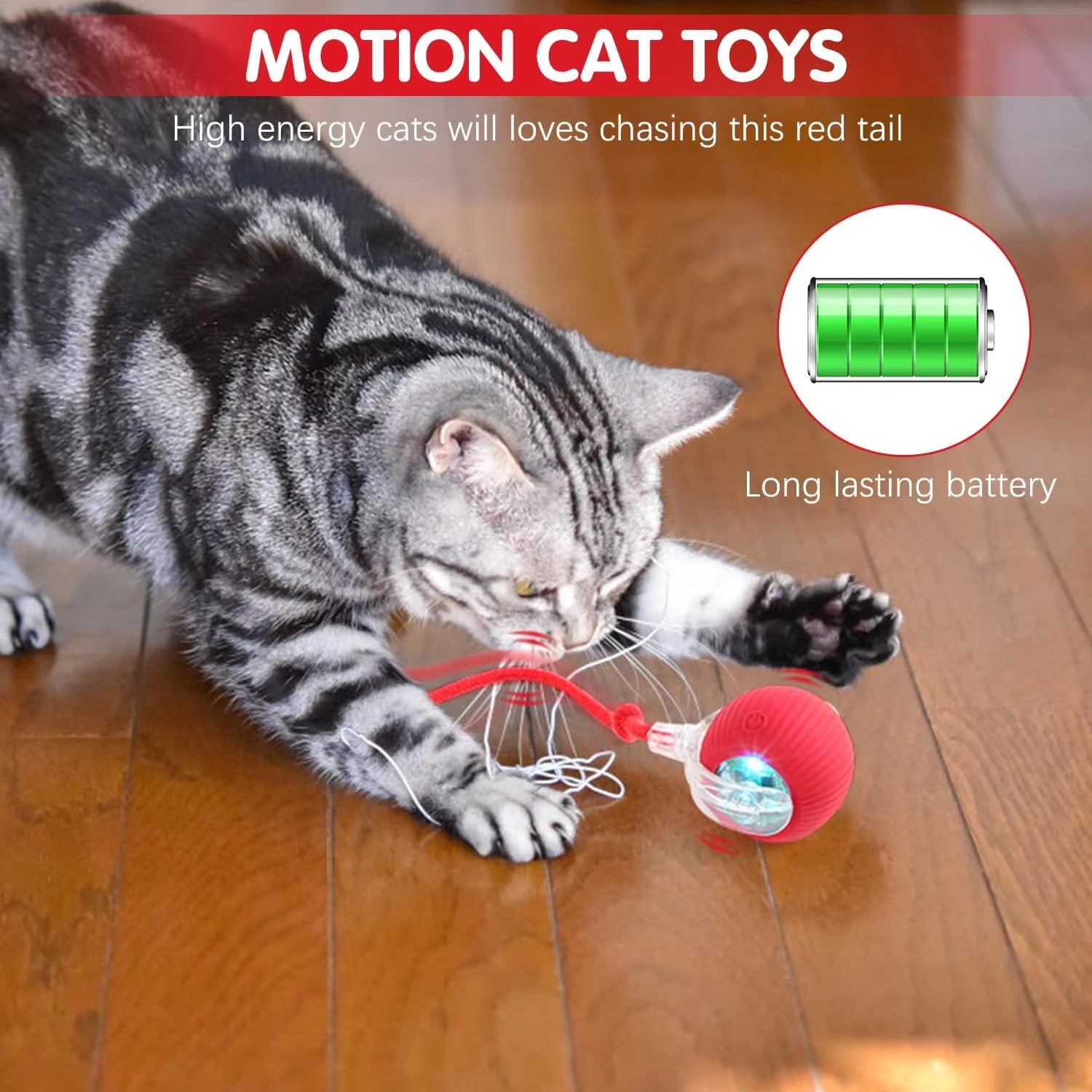 Interactive Rolling Cat Ball, Dog Toys Rolling Ball for Indoor, 360° Smart Automatic Rolling Pet Ball, Self Rolling Ball