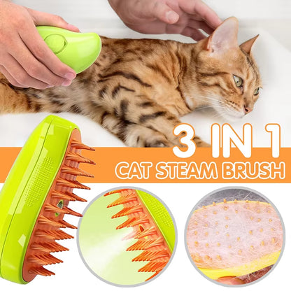 Cat Steam Brush Steamy Dog Comb 3 in 1 Electric Spray Pet Hair Brushes for Dogs Cats Massage Grooming Supplies Hair Removal Comb